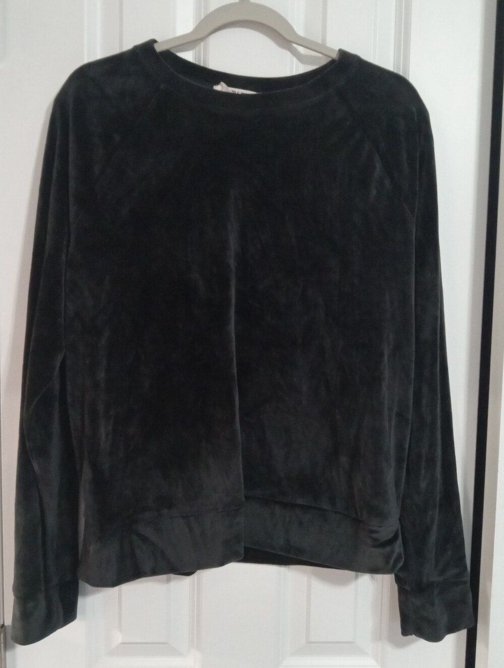 Double Zero Black Velvet Crewneck Sweatshirt